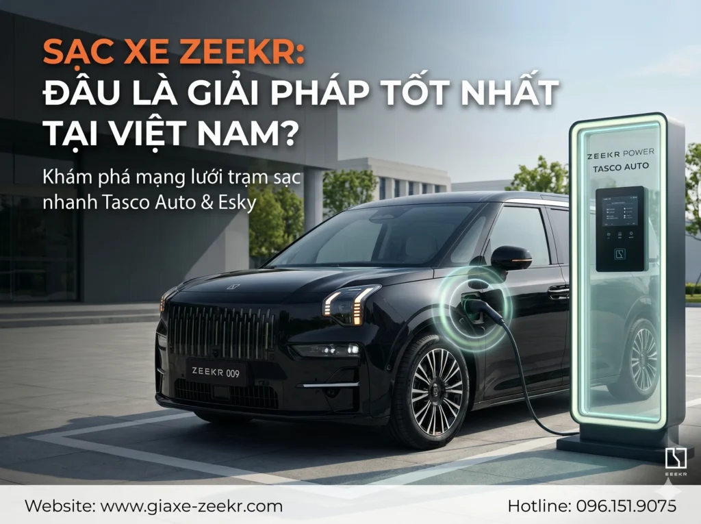 Giải pháp sạc xe Zeekr mà các chủ xe cần phải biết. Hotline hỗ trợ sạc xe Zeekr 096.151.9075